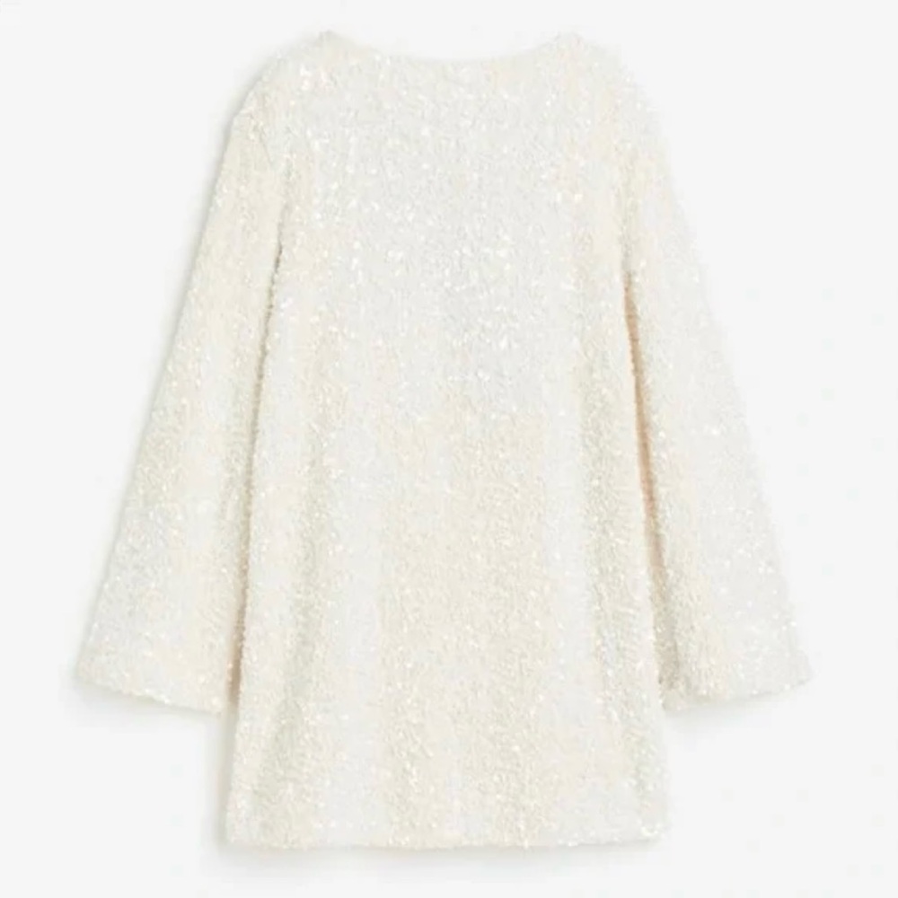 H&M SEQUINED TIE-BACK DRESS - Picture 7 of 12